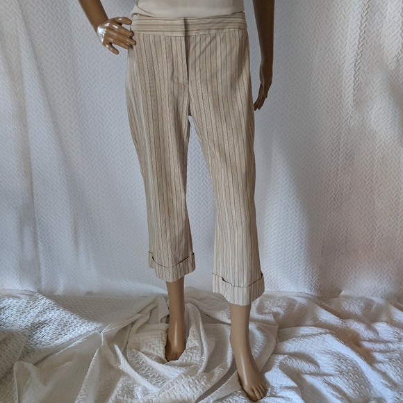Ann Taylor Pants - Ann Taylor cropped striped pants NWOT